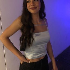 Blue satin urban outfitters top